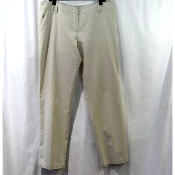 adidas Pants - Adidas Womens Beige Straight Leg Climalite Activewear Pants 14